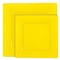 Smarty Had A Party Yellow Square Plastic Dinnerware Value Set (120 Dinner Plates + 120 Salad Plates), 240PK 6809VP-CASE - alternate 2